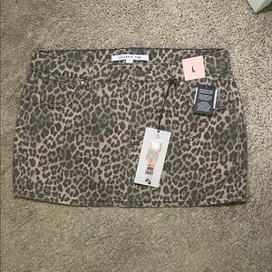 Celebrity Pink Leopard Print Mini Skirt